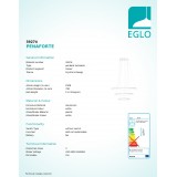 EGLO 39274 | Penaforte Eglo függeszték lámpa kerek szabályozható fényerő 1x LED 10700lm 3000K fehér