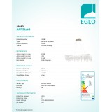 EGLO 39283 | Antelao Eglo függeszték lámpa szabályozható fényerő 1x LED 5100lm 4000K króm, áttetsző