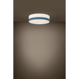 EGLO 39553 | Spaltini Eglo mennyezeti lámpa kerek 3x E27 szatén nikkel, fehér, kék