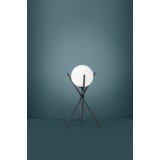 EGLO 39593 | Salvezinas Eglo asztali lámpa 48,5cm vezeték kapcsoló 1x E14 fekete, fehér, opál