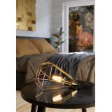 EGLO 43685 | Tarbes Eglo asztali lámpa 26,5cm vezeték kapcsoló 1x E27 súrolt arany, fekete