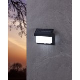 EGLO 48968 | Utrera Eglo fali lámpa mozgásérzékelő, fényérzékelő szenzor - alkonykapcsoló napelemes/szolár, elforgatható alkatrészek 1x LED 800lm 4000K fekete, fehér