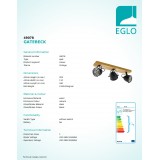 EGLO 49078 | Gatebeck Eglo spot lámpa elforgatható alkatrészek 3x E14 fa., fekete