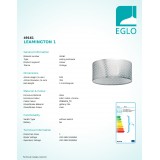 EGLO 49161 | Leamington-1 Eglo mennyezeti lámpa kerek 1x E27 matt nikkel, króm, áttetsző