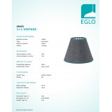 EGLO 49433 | Vintage-1+1 Eglo ernyő lámpabúra E14 szürke, zöld