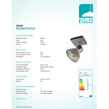 EGLO 49648 | Barnstaple Eglo spot lámpa elforgatható alkatrészek 1x E27 antikolt barna, fekete, antikolt cink