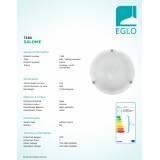 EGLO 7184 | Salome Eglo fali, mennyezeti lámpa kerek 2x E27 króm, alabástrom