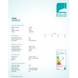 EGLO 75204 | Oderzo Eglo mennyezeti lámpa 4x LED 1440lm 3000K króm, fehér