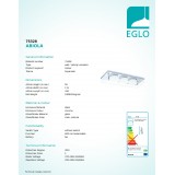 EGLO 75328 | Abiola Eglo mennyezeti lámpa 3x LED 1290lm 3000K króm, átlátszó, szatén
