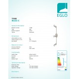 EGLO 75385 | Buzz-C Eglo fali, mennyezeti lámpa távirányító szabályozható fényerő, színváltós, elforgatható alkatrészek 3x GU10 660lm RGBK szatén nikkel