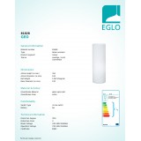 EGLO 81828 | Geo Eglo asztali lámpa 35cm vezeték kapcsoló 1x E27 matt opál
