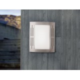 EGLO 82309 | City Eglo fali lámpa 1x E27 IP44 nemesacél, rozsdamentes acél, fehér