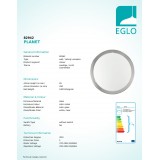 EGLO 82942 | Planet Eglo fali, mennyezeti lámpa kerek 1x E27 matt nikkel, szatén, átlátszó