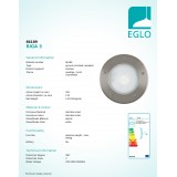 EGLO 86189 | Riga3 Eglo beépíthető lámpa Ø170mm 1x E27 IP67 IK09 nemesacél, rozsdamentes acél, opál