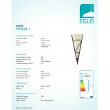 EGLO 87793 | Pascal1 Eglo fali lámpa 1x E14 antikolt barna, bézs