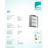 EGLO 88139 | City Eglo fali lámpa 1x E27 IP44 nemesacél, rozsdamentes acél, fehér