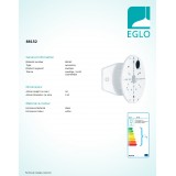 EGLO 88152 | Corner Eglo fali alkatrész, sarokkiképzés fehér