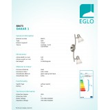 EGLO 88473 | Dakar1 Eglo spot lámpa elforgatható alkatrészek 2x E14 matt nikkel, fehér