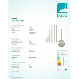 EGLO 88969 | Eglo kábelcsatorna kiegészítő matt nikkel
