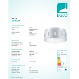 EGLO 89118 | Chiron Eglo fali, mennyezeti lámpa 1x G9 króm, alumínium, szatén