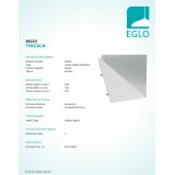 EGLO 89223 | Tricala Eglo fali alkatrész csiszolt alumínium