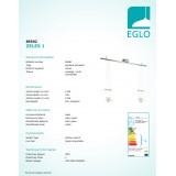 EGLO 89502 | Zeles1 Eglo függeszték lámpa ellensúlyos, állítható magasság 2x GY6.35 matt nikkel, szatén