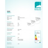 EGLO 89606 | Kob1 Eglo pultmegvilágító lámpa 3 darabos szett 3x GX53 fehér