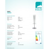 EGLO 89835 | Pinto Eglo asztali lámpa 50cm vezeték kapcsoló 1x E27 króm, fehér, átlátszó