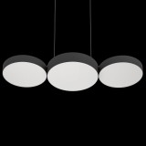 EGLO 900854 | EGLO-Connect-Z-Barbano Eglo függeszték okos világítás kerek hangvezérlés, szabályozható fényerő, állítható színhőmérséklet, színváltós, távirányítható 3x LED 2765lm 2700 <-> 6500K fekete, opál