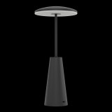EGLO 900925 | Piccola-Ponente Eglo hordozható, asztali lámpa fényerőszabályzós érintőkapcsoló szabályozható fényerő, állítható színhőmérséklet, elemes/akkus, USB csatlakozó 1x LED 200lm 3000K IP54 fekete, opál