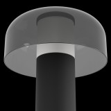 EGLO 900983 | Piccola-Ponente Eglo hordozható, asztali lámpa fényerőszabályzós érintőkapcsoló szabályozható fényerő, állítható színhőmérséklet, elemes/akkus, USB csatlakozó 1x LED 250lm 3000 <-> 6500K IP44 fekete, áttetsző fekete