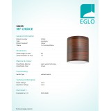 EGLO 90255 | MyChoice Eglo ernyő lámpabúra barna