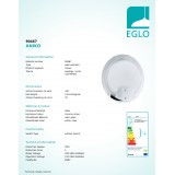 EGLO 90467 | Aniko Eglo fali lámpa 1x 2GX13 / T5 króm, fehér