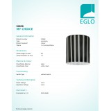 EGLO 90858 | MyChoice Eglo ernyő lámpabúra csíkos