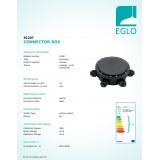 EGLO 91207 | Eglo kötődoboz kiegészítő IP68 fekete