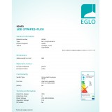 EGLO 92053 | Eglo-LS-Flex-IP Eglo LED szalag lámpa vezeték kapcsoló vezetékkel, villásdugóval elátott 2x LED 249lm + 1x LED 4000K fehér