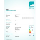 EGLO 92054 | Eglo-LS-Flex-IP Eglo LED szalag RGB lámpa távirányító szabályozható fényerő, színváltós 4x LED 168lm + 2x LED RGBK fehér