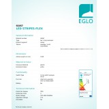 EGLO 92057 | Eglo-LS-Flex-IP Eglo LED szalag lámpa vezeték kapcsoló vezetékkel, villásdugóval elátott 2x LED 477lm + 1x LED 4000K fehér