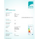 EGLO 92058 | Eglo-LS-Flex-IP Eglo LED szalag RGB lámpa távirányító szabályozható fényerő, színváltós 4x LED 312lm + 2x LED RGBK fehér