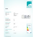 EGLO 92348 | Eglo LED tápegység 11,5V 0-70W 6A téglalap szabályozható fehér