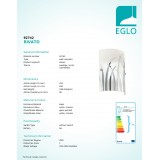 EGLO 92742 | Rivato Eglo fali lámpa 1x E14 króm, fehér