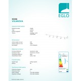 EGLO 93358 | Vilanova Eglo rendszer lámpa elforgatható alkatrészek 5x GU10 2000lm 3000K króm, fehér