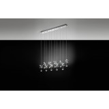 EGLO 93663 | Pianopoli Eglo függeszték lámpa szabályozható fényerő 10x LED 2700lm 3000K króm, áttetsző