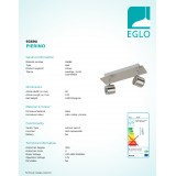 EGLO 93694 | Pierino Eglo spot lámpa elforgatható alkatrészek 2x LED 960lm 3000K matt nikkel, króm