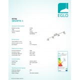 EGLO 93704 | Orvieto-1 Eglo spot lámpa elforgatható alkatrészek 4x LED 1360lm 3000K matt nikkel, fehér, áttetsző
