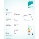 EGLO 93943 | Idun-2 Eglo fali, mennyezeti lámpa távirányító 1x LED 4500lm fehér, alumínium