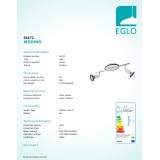 EGLO 94172 | Modino Eglo spot lámpa elforgatható alkatrészek 2x GU10 480lm 3000K fehér, króm, színes