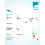 EGLO 94288 | Bonares Eglo spot lámpa elforgatható alkatrészek 3x GU10 720lm 3000K króm, áttetsző