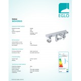 EGLO 94644 | Novorio Eglo spot lámpa elforgatható alkatrészek 3x GU10 1200lm 3000K csiszolt alumínium