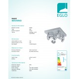 EGLO 94645 | Novorio Eglo spot lámpa elforgatható alkatrészek 4x GU10 1600lm 3000K csiszolt alumínium